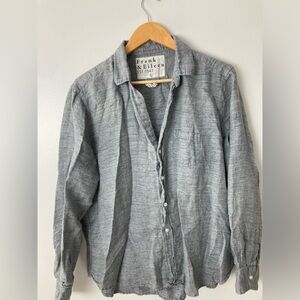 💎 Frank & Eileen Long Sleeve Eileen Top in Grey, Large